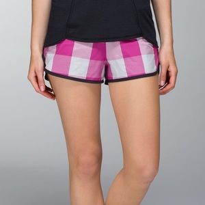 Lululemon Gingham Speed Shorts